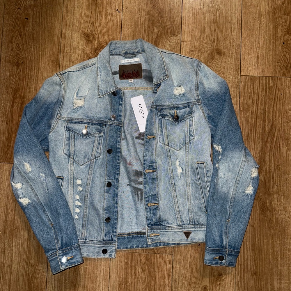 Custom Guess Distressed Denim Jack